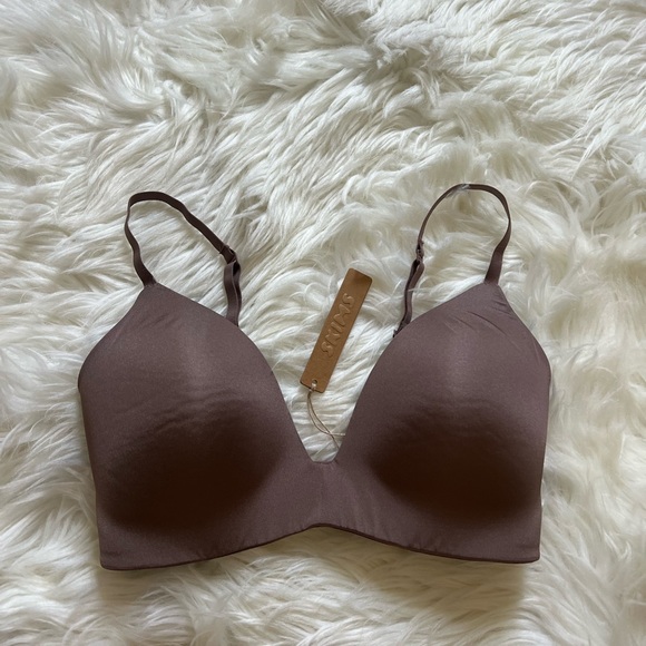 SKIMS Chocolate Brown Tshirt Bra 32DD - Picture 2 of 7